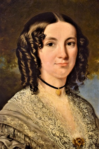 Restauration - Charles X - Portrait de la Princesse Kotschoubey - École allemande du XIXe siècle